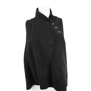 KUSHI Black Asymmetrical Vest Size Small/Medium